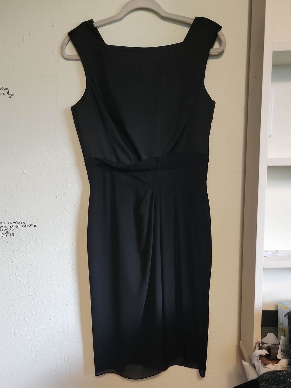 Vintage Tahari Black Sleeveless Sheath Dress